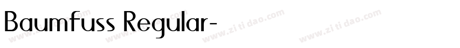 Baumfuss Regular字体转换